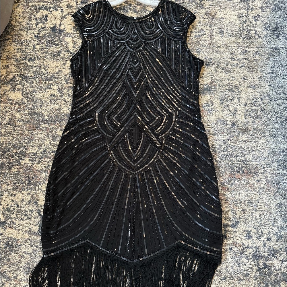 BABEYOND Women's Flapper Dresses 1920s Beaded Fringed